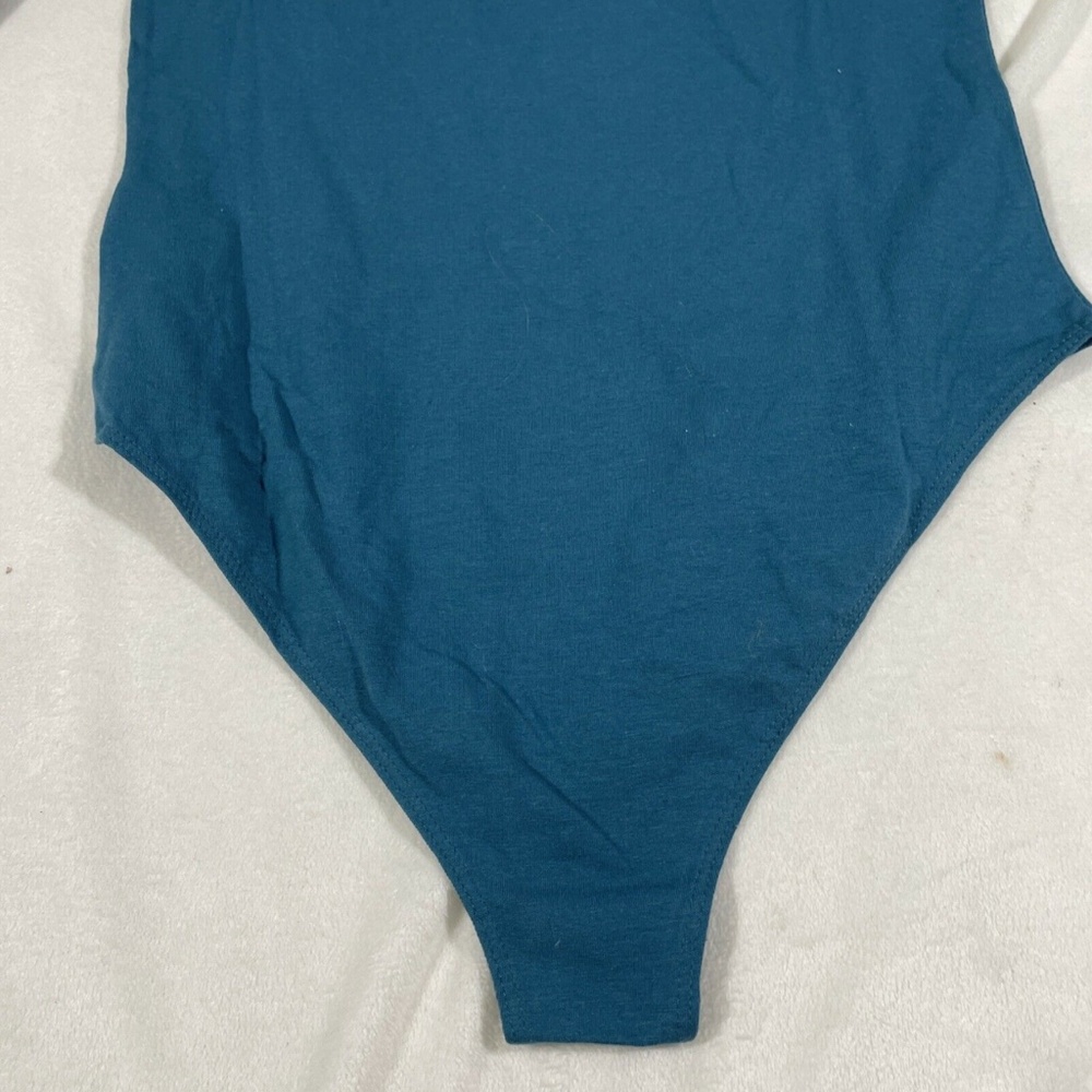 NWT Aeropostle [ Medium‎ ] Long Sleeve Basic Bodysuit in Peacock Blue - Picture 10 of 11